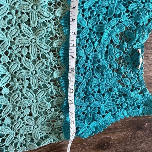 VINTAGE Crochet aqua bleu size small brand solitaire - Picture 6 of 7